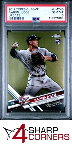 2017 TOPPS CHROME UPDATE #HMT40 AARON JUDGE RC YANKEES PSA 10