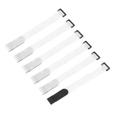6 Pcs Battery Tie Down Straps,1"x12" White Nylon Hold Down Hook Loop Strap