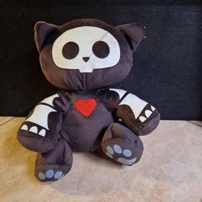 Skelanimals Plush Kit The Cat 9'' Skeleton Cat Red Heart Jakks Pacific