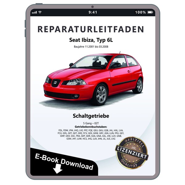 Seat Ibiza Typ 6L 2001-2008 5 Gang Schaltgetriebe 02T Reparaturhandbuch Download-image