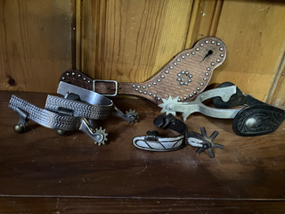 LOT Vintage Mixed Horse Spurs Western Cowboy Riding Gear Collectible