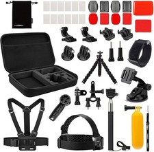Luxebell Action Camera Accessory Kit for GoPro Hero Black Silver 13 12 11 10 9 8