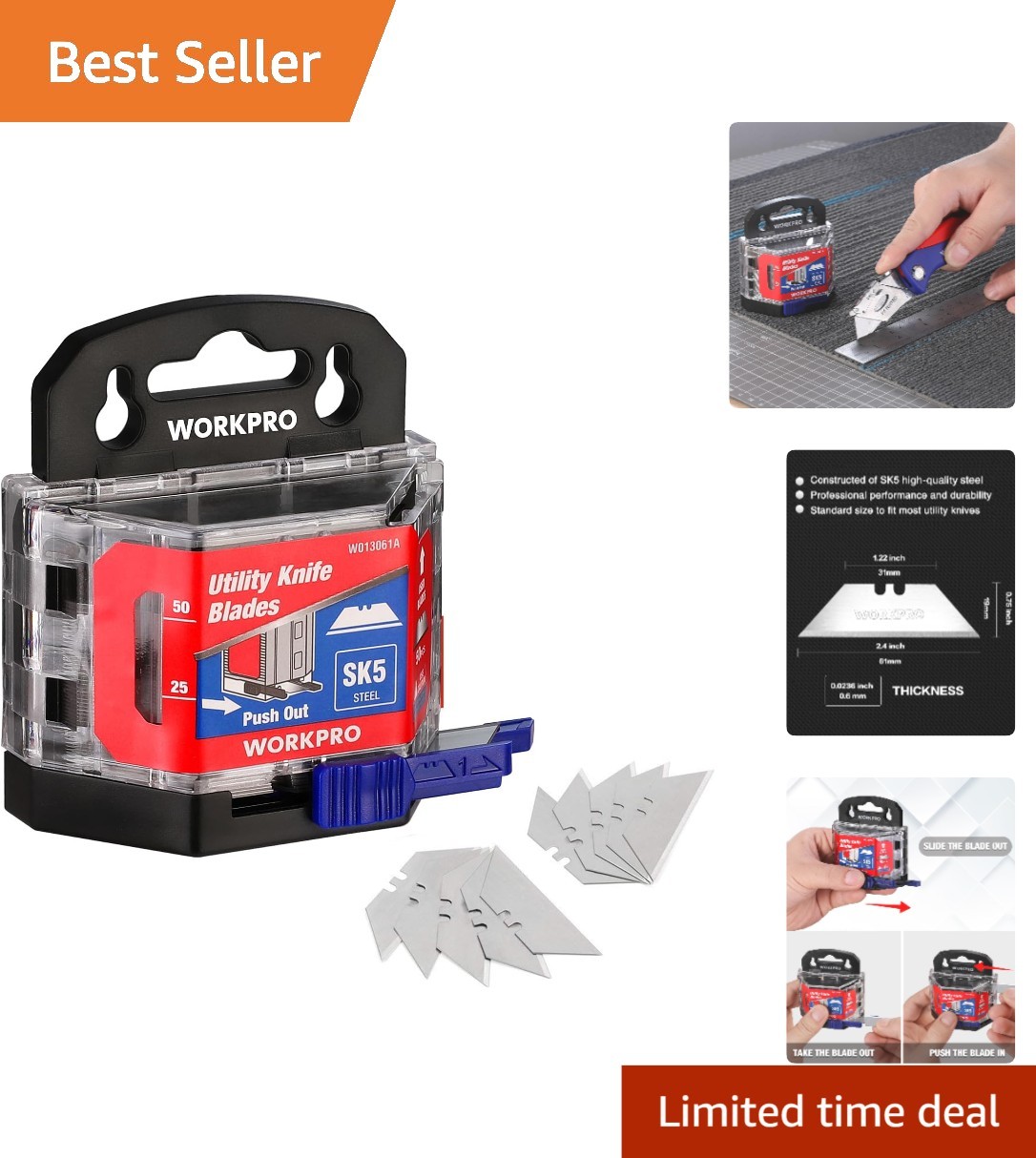 Blades &ndash; 50 Pack With Wall-mount Dispenser