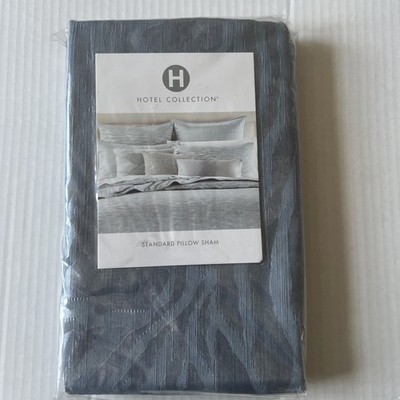 Hotel Collection Wavelet Standard Pillow Sham Blue NWT