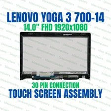 LENOVO YOGA 3 14 80JH0025US Laptop LCD Touch Screen Assembly Digitizer Bezel