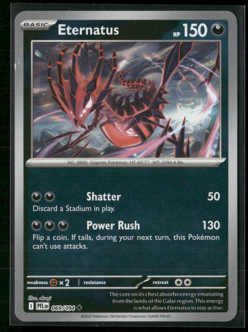 Eternatus ME02: Phantasmal Flames 069/094 Reverse Holo NM