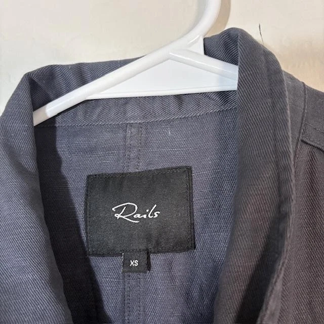 Chaqueta Rails Mujer Extra Pequeña Gris Oscuro Rowen Estrella Bordado Cordón Foto 3 de 4