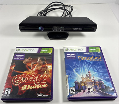 Microsoft Xbox 360 Kinect Sensor Bar with 2 Games Disneyland Grease