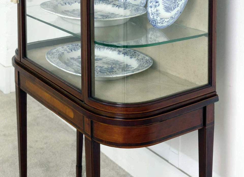 Edwardian Display Cabinet Mahogany Vitrine 1910 - Image 3 of 4