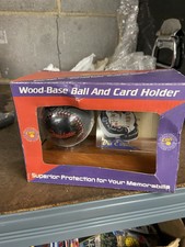 NASCAR Dale Earnhardt Wood-Base Ball And Card Holder&hellip;Rare.