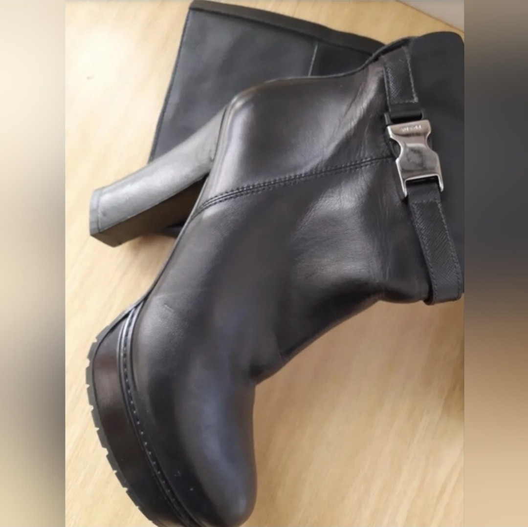 Prada Leather Heeled Riding Boots 38 7.5 | eBay Prada Leather Heeled Riding Boots 38 7.5 | eBay