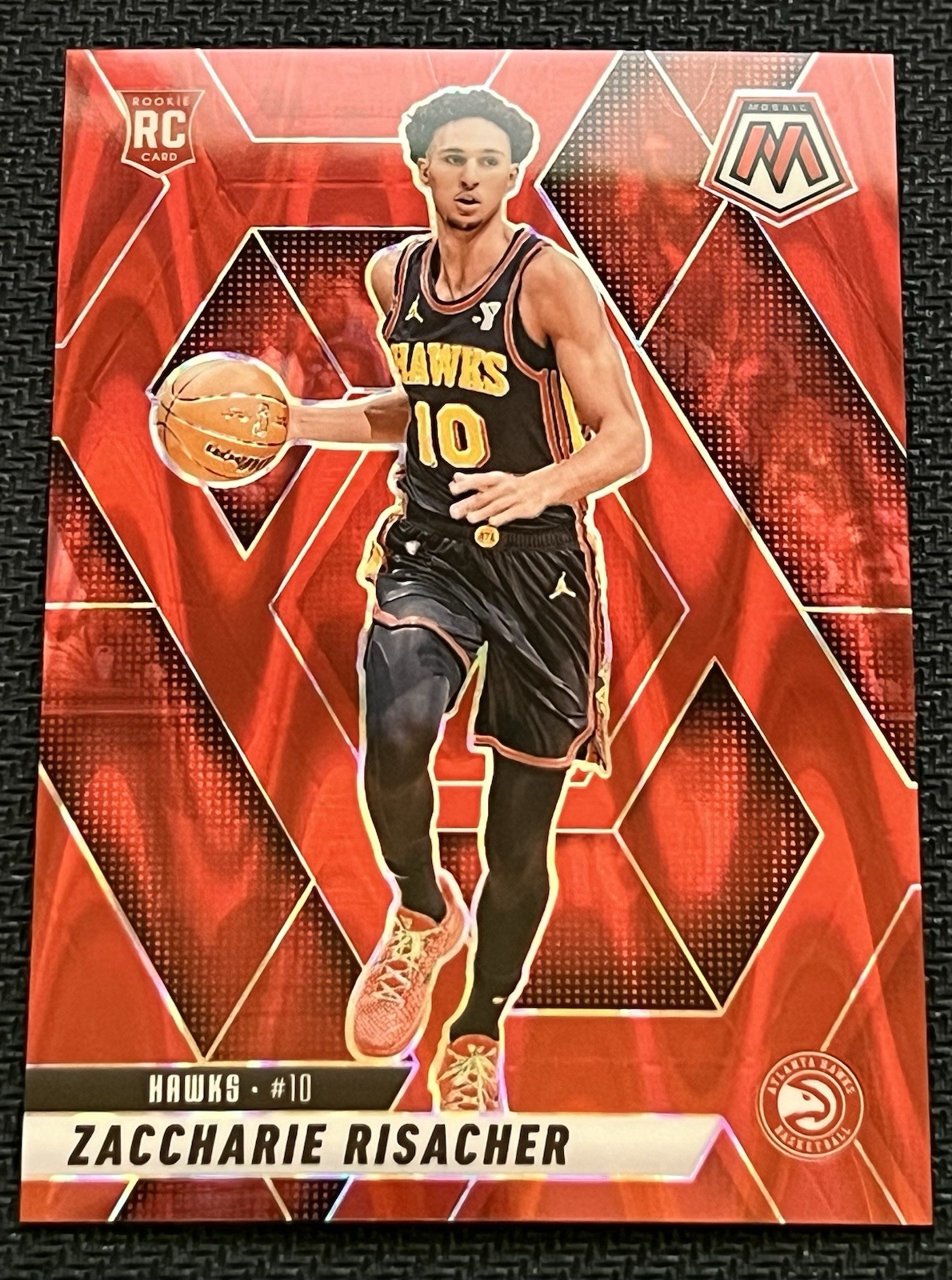 2024-25 Mosaic Panini Zaccharie Risacher Atlanta Hawks Red Lava 016/299 #213