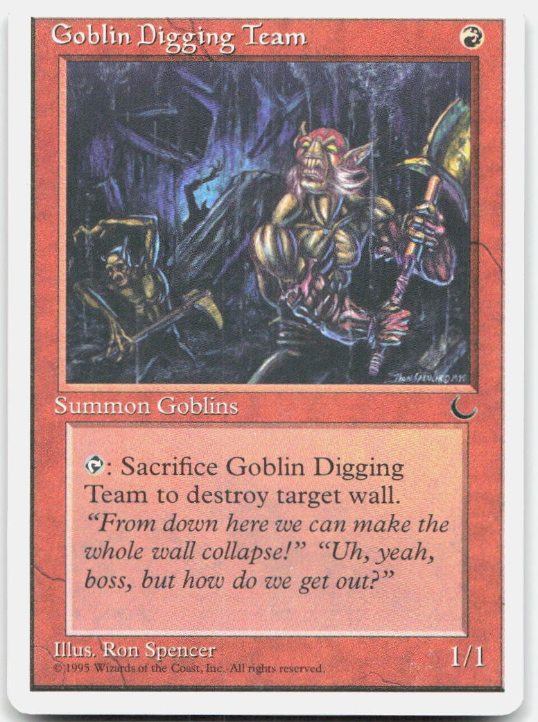 Goblin Digging Team Moderately Played Chronicles Common Magic: The Gathering