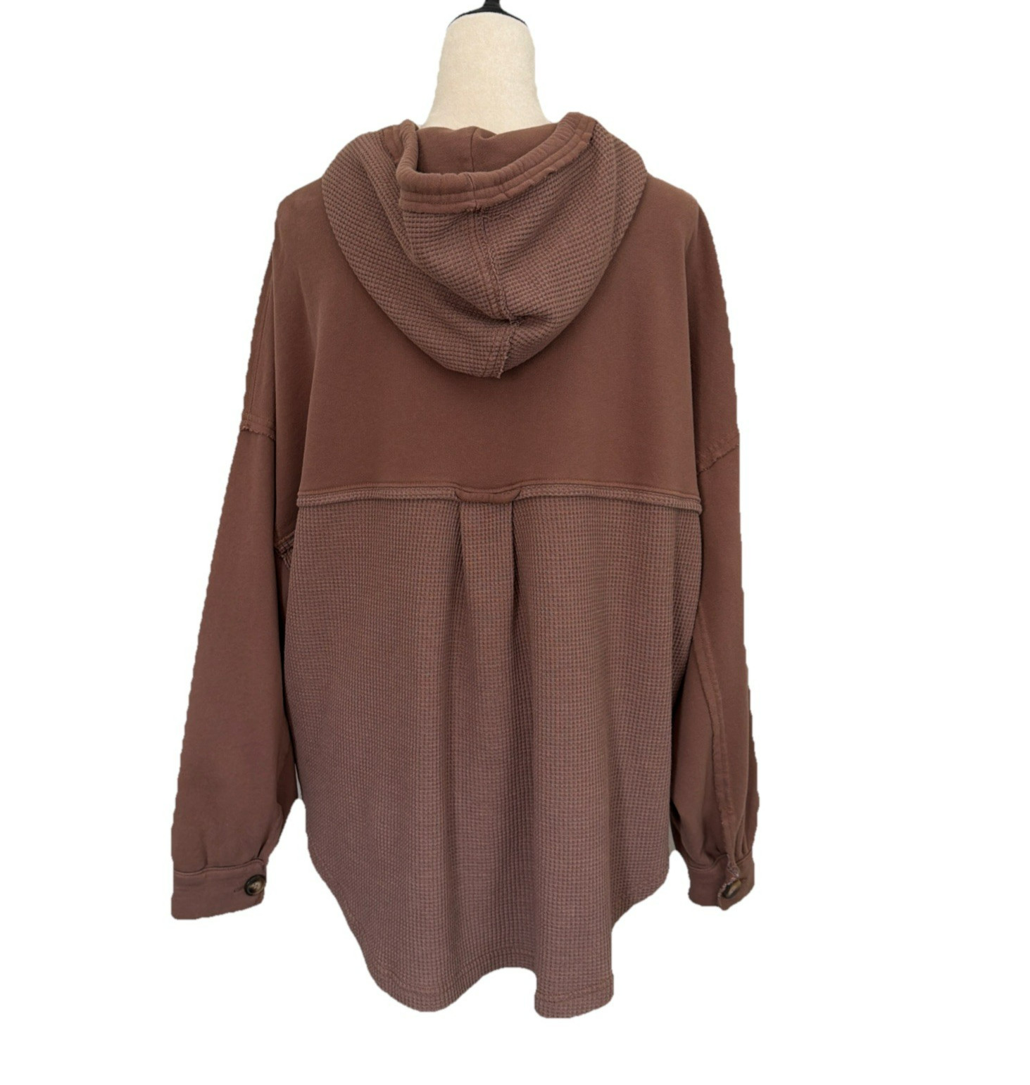 American Eagle Thermal Button Front Shacket Women… - image 2