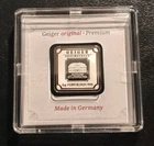 Geiger Edelmetalle, 5 Gram Original Premium, .999 Fine Silver, Square Ingot.