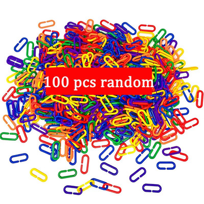 Kinder Geometrische Kette Schnalle Bausteine Pädagogisches Spielzeug Regenbogen C-Clip 