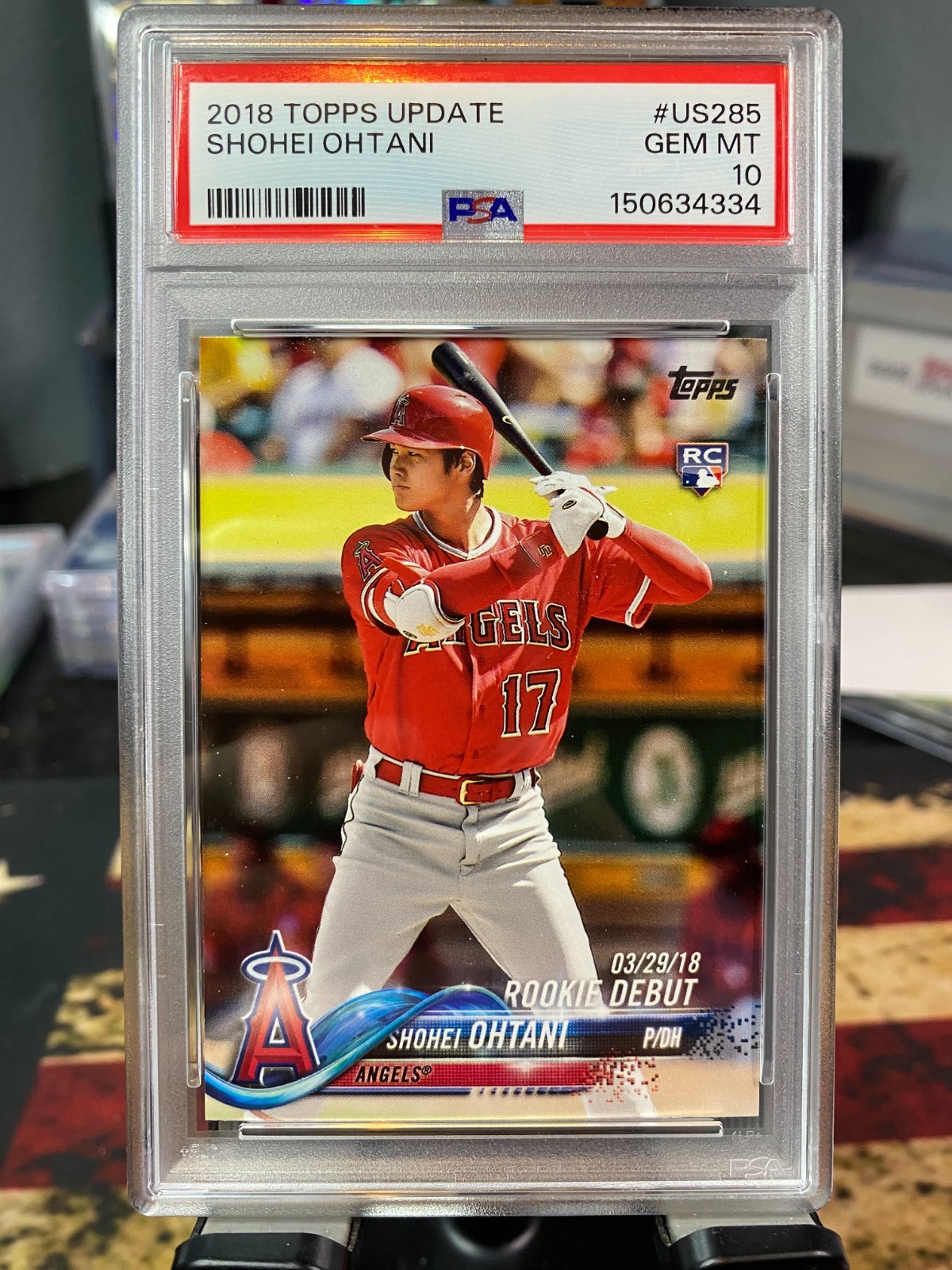 2018 topps update shohei ohtani #US285 RC psa 10 angels baseball