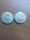 1966 1967  kennedy half dollar 2pcs