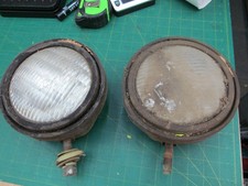 Pair Of Antique Vintage Ratrod Or Tractor Car Headlights Pair Of Antique Vintage Ratrod Or Tractor Car Headlights