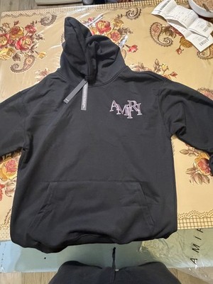Amiri Black and Purple Embroidered Logo Hoodie Size Small. *Comes with Tags Ect*