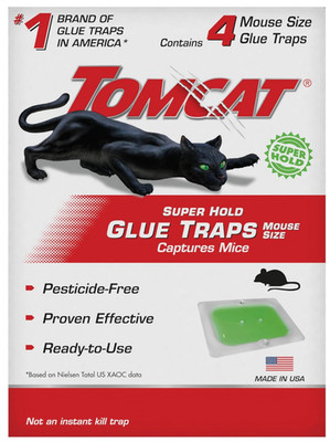 Tomcat Super Hold Glue Mouse Traps 4 Pack