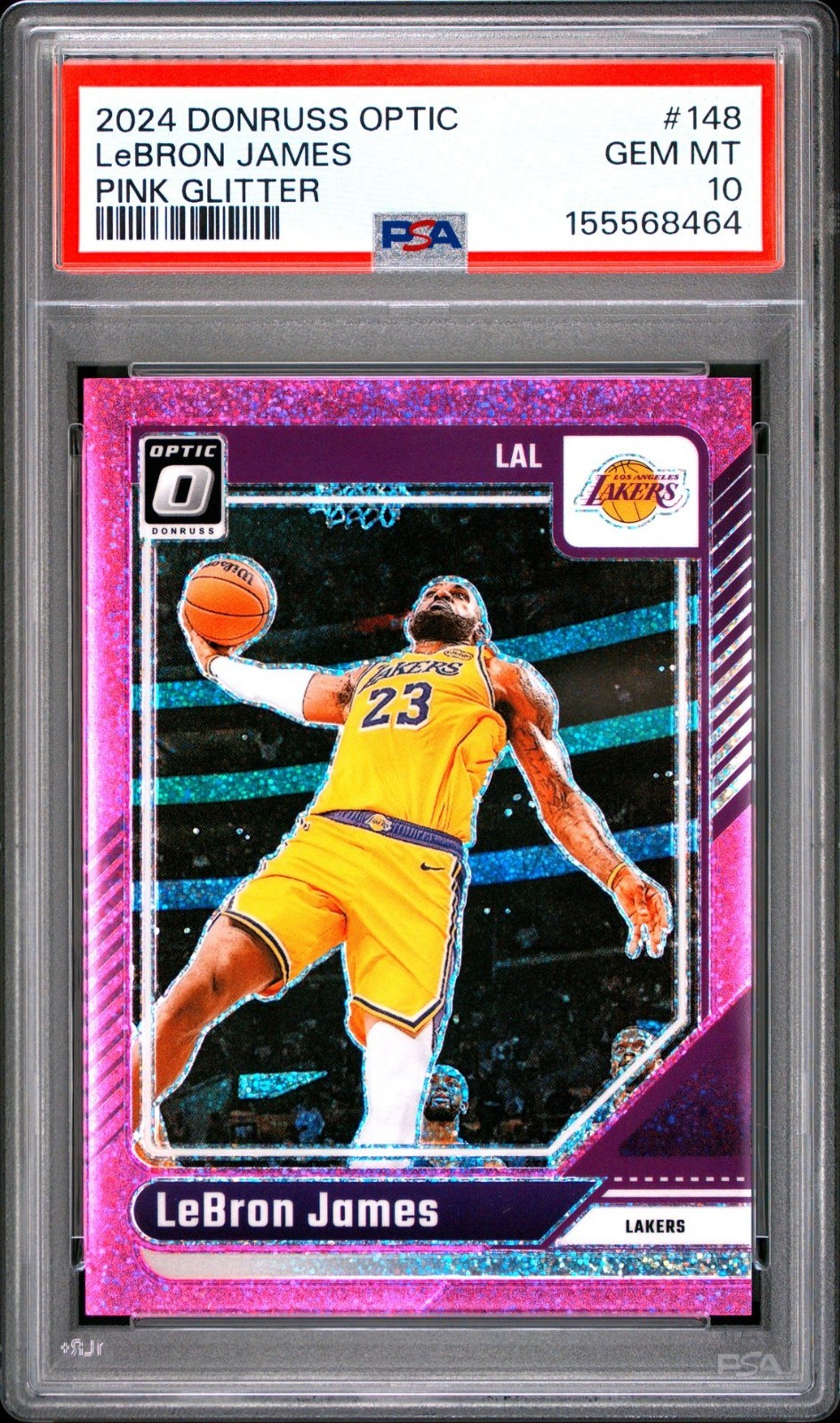 2024-25 Panini Donruss Optic - LeBron James #148 Pink Glitter Prizm /275