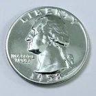 1958 Proof Washington Quarter 90% Silver MS MINT STATE DETAILS FREE SHIP #8495