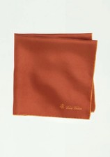 Brooks Brothers Orange Pocket Square/Handkerchief MSRP 29.50 New-Minor Flaw 