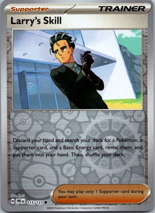 Larry's Skill - Common SV: Prismatic Evolutions 115/131 NM Reverse