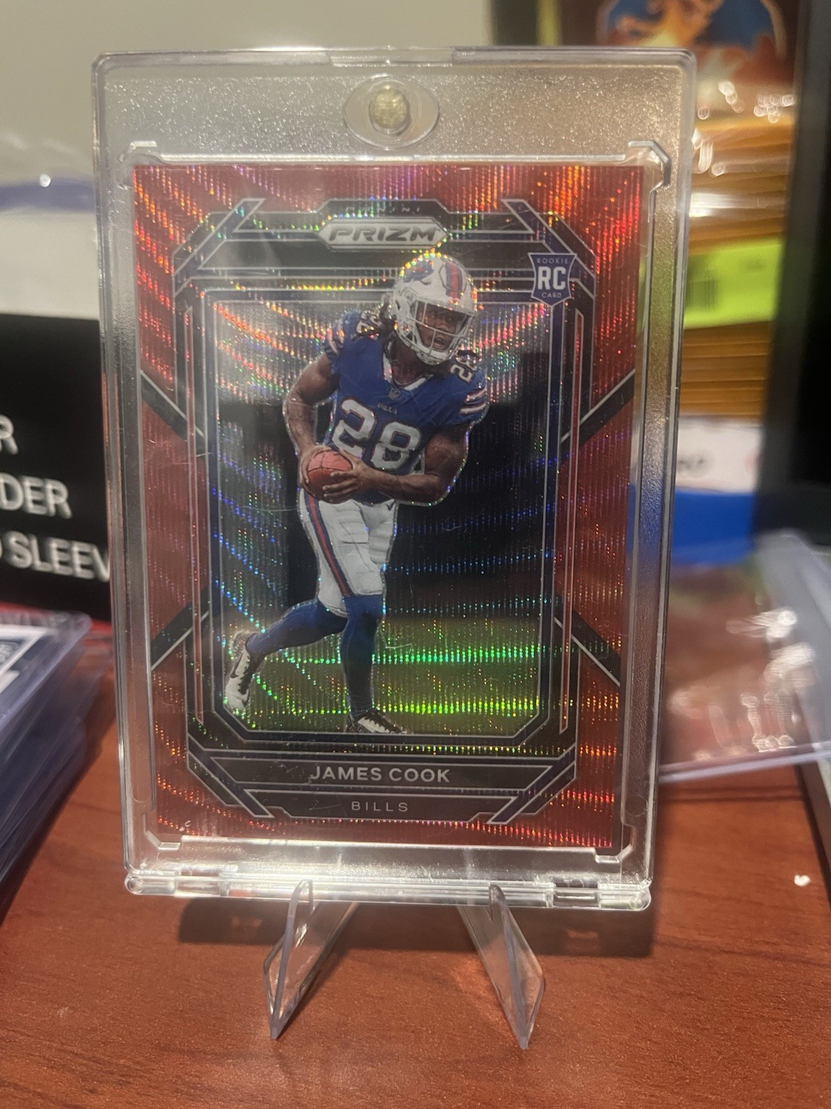 2022 Panini Prizm - Rookies Red Wave Prizm #319 James Cook /149 (RC)