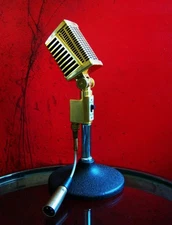 Vintage RARE 1960's Calrad DM-16G H.L dynamic microphone w cable Olson Monarch