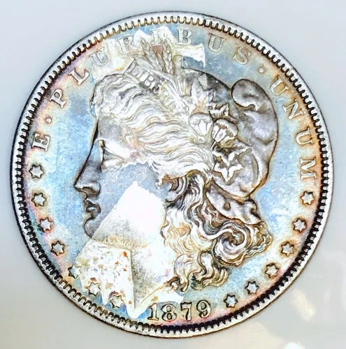1879 P MORGAN DOLLAR MS+++! GORGEOUS ALBUM TONED OBVERSE! MAGNIFICENT! NR #K2740