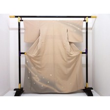 Authentic Visiting kimono, Yuzen dyeing with gold leaf processing, embroider...