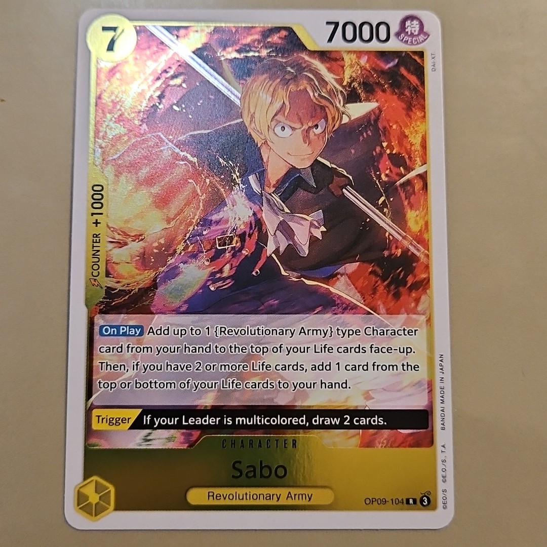 One Piece Sabo (104) (OP09-104/229) OP09 Emperors in the New World NM FOIL TCG