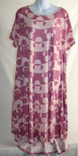 Lularoe NEW Women's Pink with Minnie Mouse Carly Knit High Low Dress Plus Sz-3X