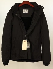 CAMEL CROWN Men's Mountain Snow Waterproof Ski Jacket, Black Size L