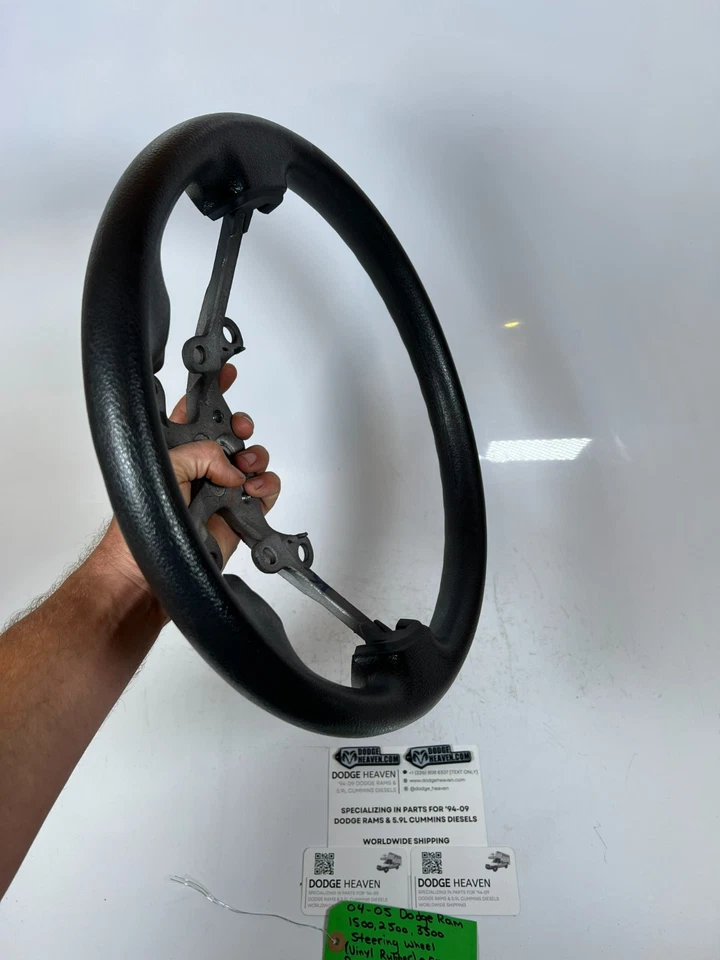 OEM 2004-2005 Dodge Ram 1500 2500 3500 volante vinilo goma gris oscuro Foto 4 de 4