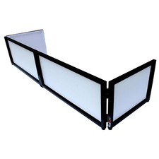 ProX XF-TTF 6' Table Top DJ Facade with Party Black Frame with Black  White Scr
