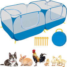 Small Pet Animals Playpen, Cage Tent Enclosure Large Chicken Run Coop with Breat