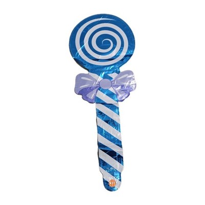 Lutscher - Lolli- blau -  klein - Folienballon (L)