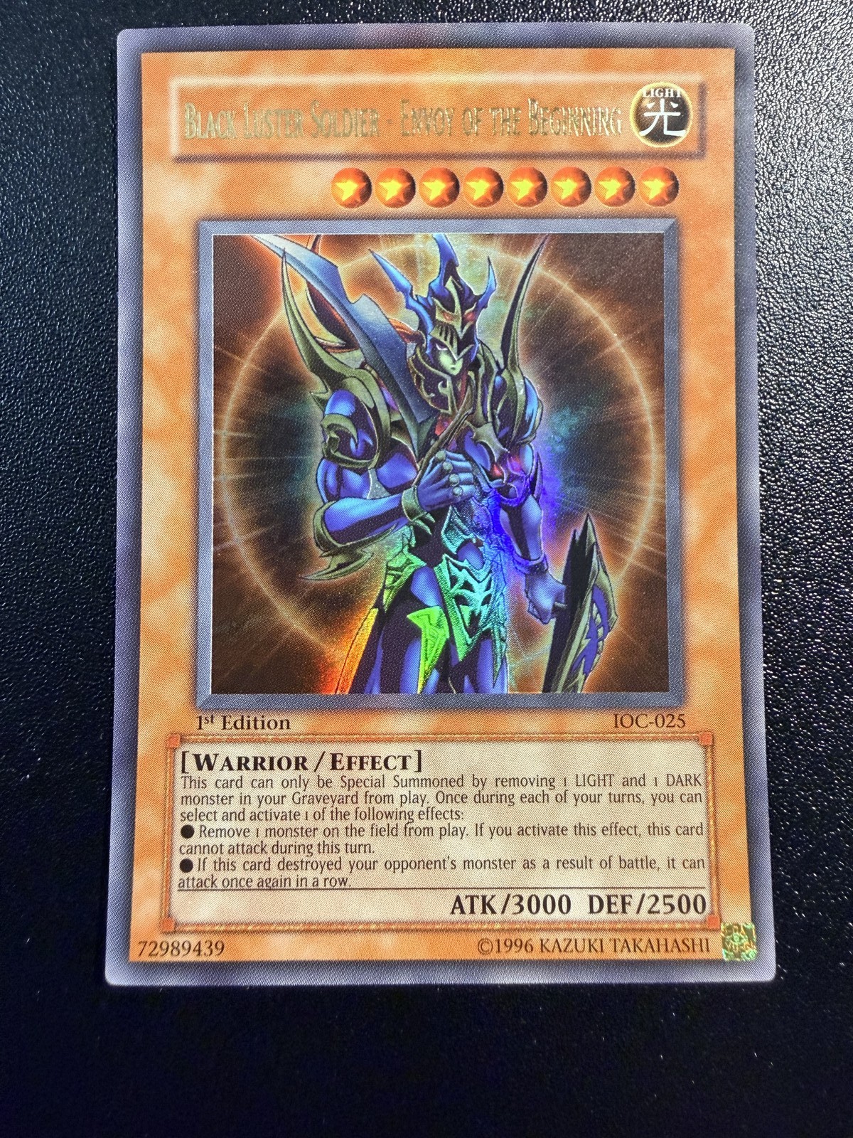 SOLDADO LUSTER NEGRO-ENVIADO DEL COMIENZO 1ª EDICIÓN #IOC-025 YU-GI-OH! VLP