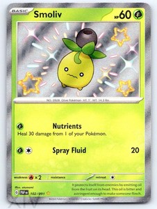 Smoliv 102/091 Shiny Rare Paldean Fates