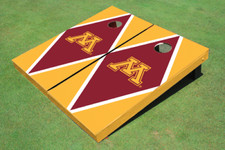 University of Minnesota Maroon and Gold Matching Diamond Cornhole Boards