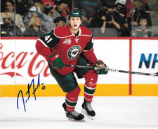 * JUSTIN FAULK * signed 8x10 photo * MINNESOTA WILD * 2 * JUSTIN FAULK * signed 8x10 photo * MINNESOTA WILD * 2