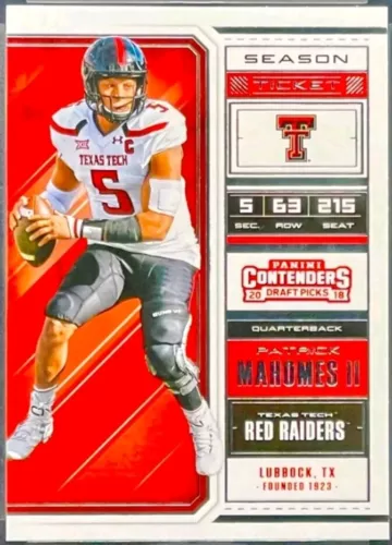 💰📈 PATRIK MAHOMES RARE ROOKIE TICKET INVESTMENT CARD SP PANINI CHIEFS MVP MIN