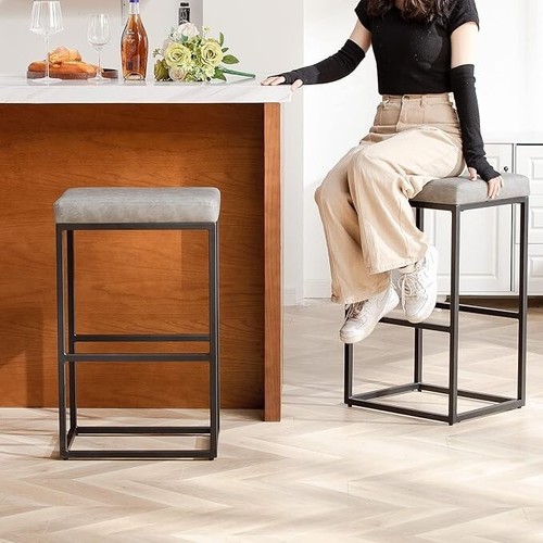 Counter Height Bar Stools,30 inch Bar Height Stools, SET of 2 - Picture 2 of 5