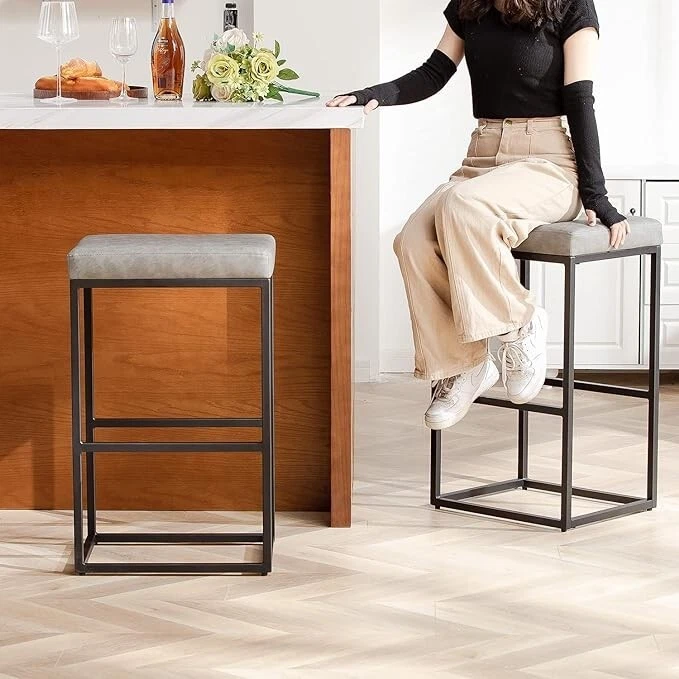 Counter Height Bar Stools,30 inch Bar Height Stools, SET of 2 - Image 3 of 4