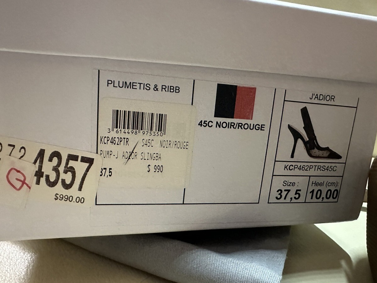 Ja Dior シューズ37.5 Used Christian Dior J'Adior Red Dot Slingback Pumps Size