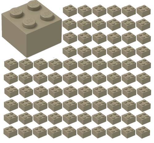 ☀️100x NUOVI MATTONCINI LEGO 2x2 marrone scuro (ID 3003) BULK parti costruzione città - Foto 1 di 2
