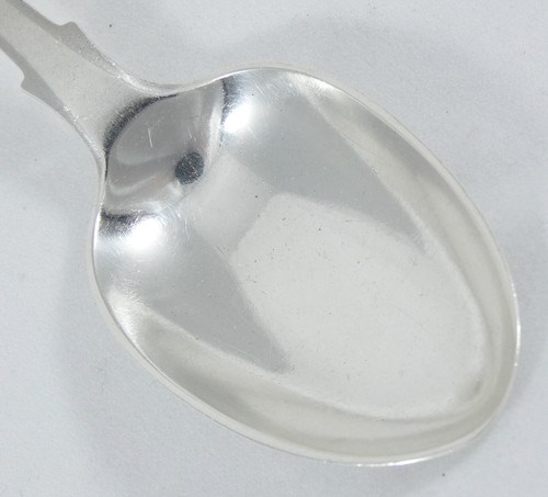 Antique Victorian 1841 Sterling Silver Dessert Spoon Fiddle Back Chawner & Co GA - Picture 3 of 8